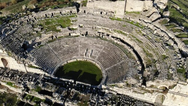 Ancient roman theater at Miletus in southern Turkey