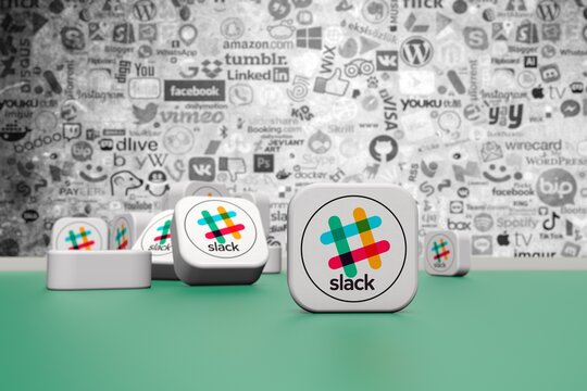 slack, social network background design