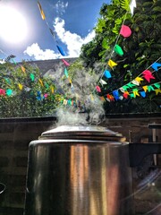 Panela de press&atilde;o - Cozinhando amendoim - S&atilde;o Jo&atilde;o