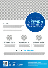Obraz premium Best business corporate Meeting flyer design template layout