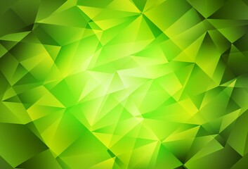 Fototapeta na wymiar Light Green, Yellow vector background with triangles.