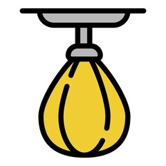 Boxing bag icon. Outline Boxing bag vector icon for web design isolated on white background