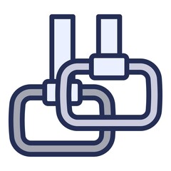 Gymnastics sport rings icon. Outline Gymnastics sport rings vector icon for web design isolated on white background