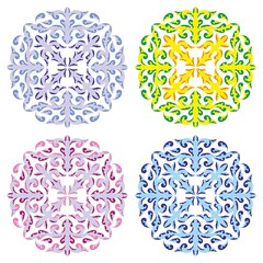 Beautiful ornaments in the form of a circle