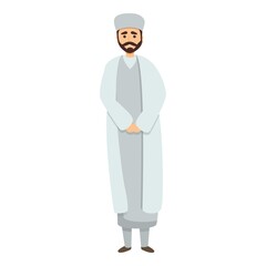 Arab priest icon. Cartoon of Arab priest vector icon for web design isolated on white background