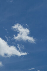 Big white clouds under a huge blue sky