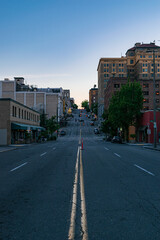 Fototapeta na wymiar street at dusk