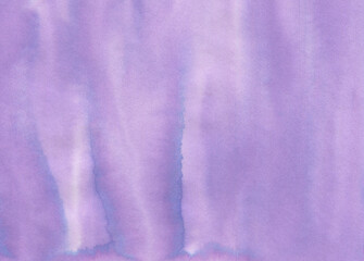 Light violet watercolor background with decorative brush strokes and stripes. Beautiful backdrop for creative design, card, poster, banner, fashion print, wallpaper. Hand painted water color drawing.