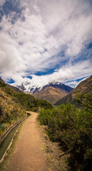 hiking trail in the Andes mountains