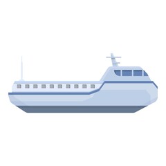 Obraz na płótnie Canvas Ferry cargo icon. Cartoon of Ferry cargo vector icon for web design isolated on white background
