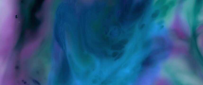 Macro Textures with Vibrant Neon Color Palette. Abstract Background Made with Oil Mixed with Dye, Ink, and Paint.