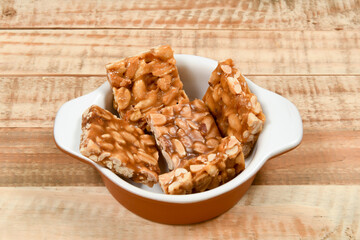 Pe de moleque, typical Brazilian peanut sweets eaten at the June parties