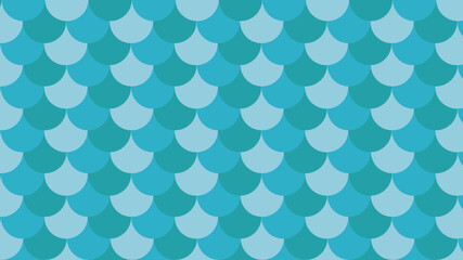 Aqua mermaid scales seamless pattern