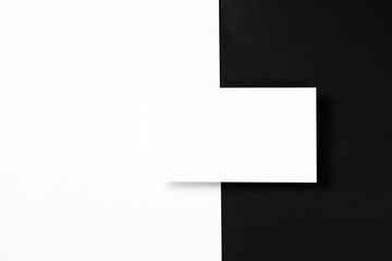 Business cards blank. Mockup on color background.