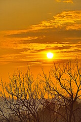 sunset over the lake