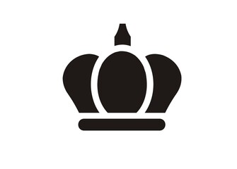 King crown. Simple illustration in black and white.