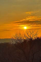 sunset over the lake