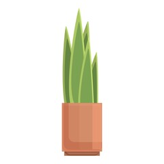 Floristic plant pot icon. Cartoon of Floristic plant pot vector icon for web design isolated on white background
