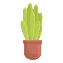 Home cactus pot icon. Cartoon of Home cactus pot vector icon for web design isolated on white background