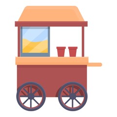 Popcorn machine maker icon. Cartoon of Popcorn machine maker vector icon for web design isolated on white background