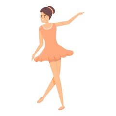 Theater ballerina icon. Cartoon of Theater ballerina vector icon for web design isolated on white background