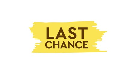 Banner with brushes, paints - last chance. Motion graphics.