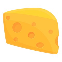 Cheese vitamin icon. Cartoon of Cheese vitamin vector icon for web design isolated on white background