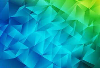 Light Blue, Green vector background with polygonal style.