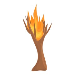 Burning forest icon. Cartoon of Burning forest vector icon for web design isolated on white background