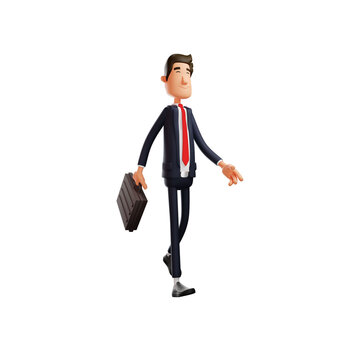3D Male Cartoon Illustration with smiling face