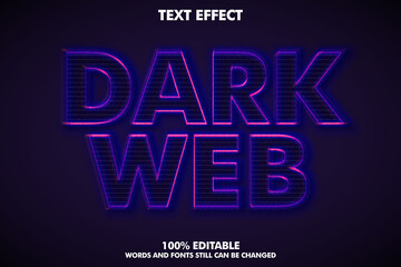 Dark web banner, editable text effect