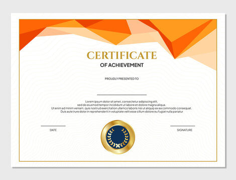 certificate background design template for graduation and appreciation