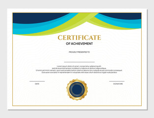 Obraz premium certificate background design template for graduation and appreciation