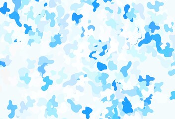 Fototapeta na wymiar Light BLUE vector template with chaotic shapes.