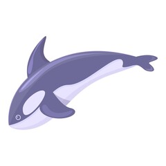 Aquatic killer whale icon. Cartoon of Aquatic killer whale vector icon for web design isolated on white background