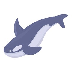 Ocean killer whale icon. Cartoon of Ocean killer whale vector icon for web design isolated on white background