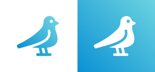 Bird icon vector on white background.
