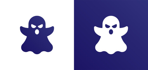 Ghost, phantom or apparition haunting Halloween illustration icon for web.