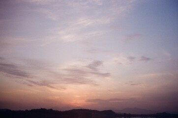 sunset in the sky