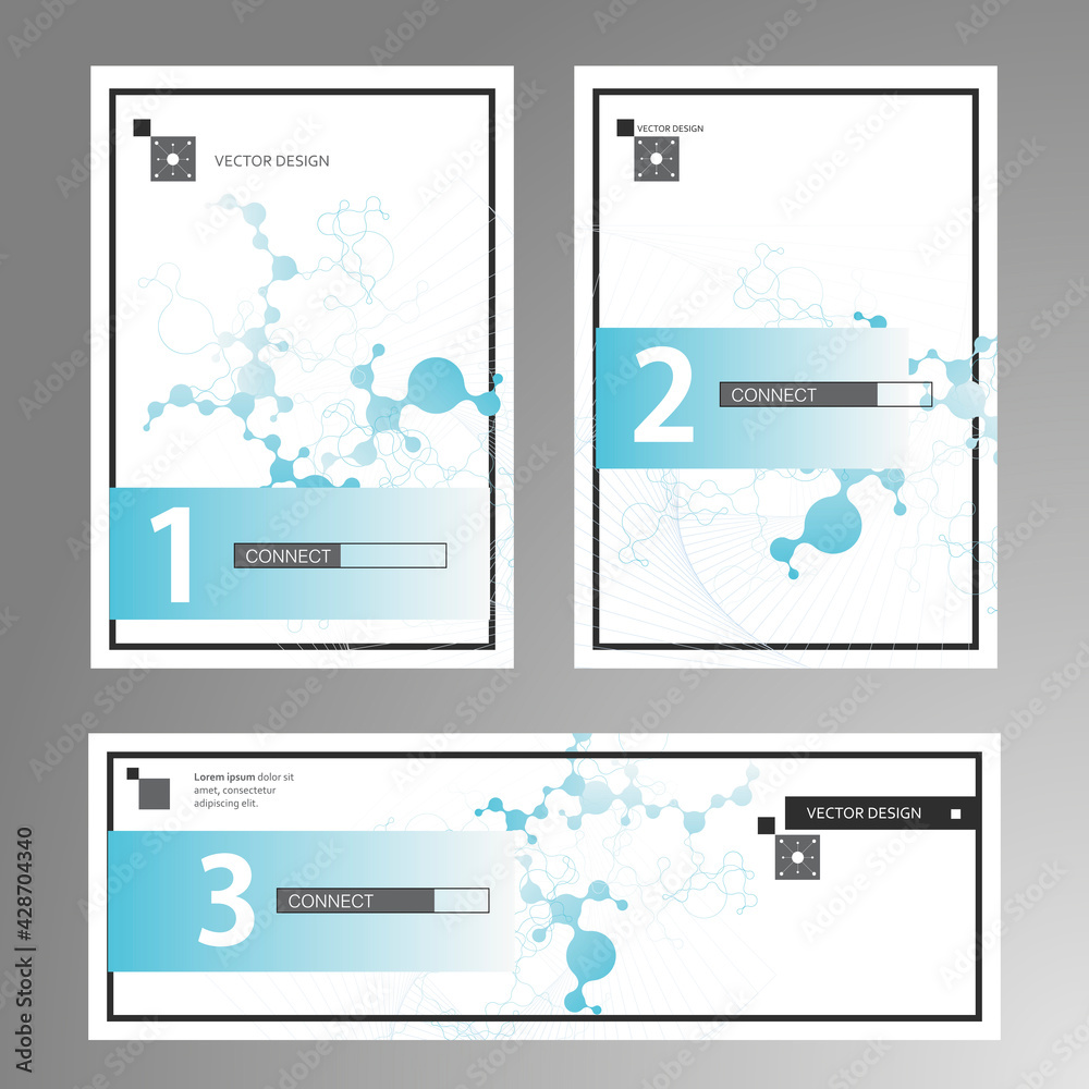 Poster data science concept. future technology concept. business people. wireless communication. global net