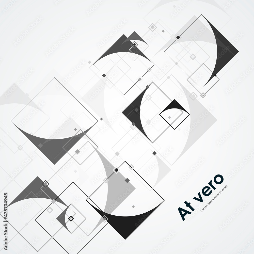 Aufkleber modern business template on white backdrop. abstract connect square background. flat vector illustra