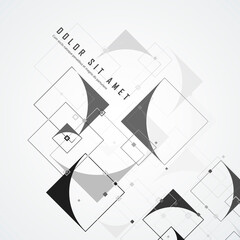 Modern business template on white backdrop. Abstract connect square background. Flat vector illustration. Modern design template