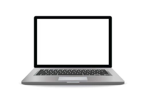 Laptop isolated on white background. Vector Illustration.