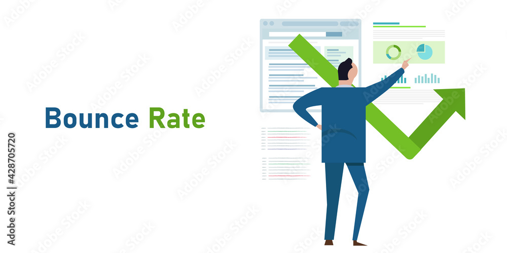 Poster bounce rate number of visitor leave exit from website analytics website flow