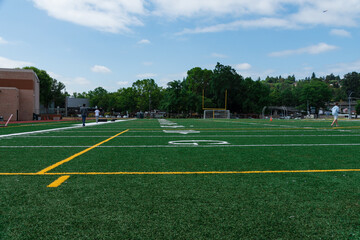corner of a football stadium