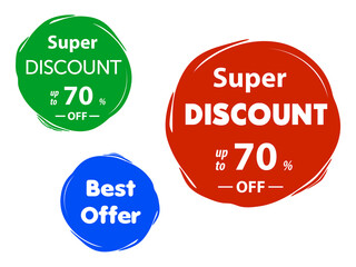 Super sale banner, Vector format, Tag Isolated Big Sale Flat Vector 