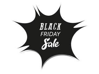 Black Friday Tag Isolated Big Sale Flat Vector