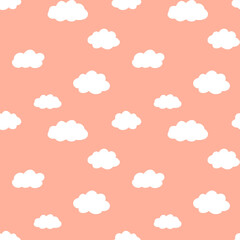 Cloud Seamless vector pattern for fabric, background, paper and others.