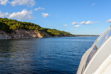 Travel on the river passenger hydrofoil motor ship of project 342E 