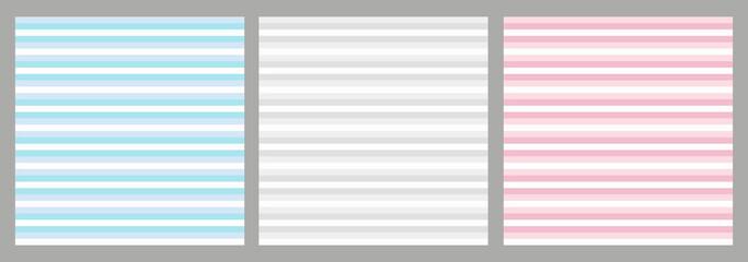 Simple stripes seamless pattern set, repeating pattern design, minimal texture background collection - Vector